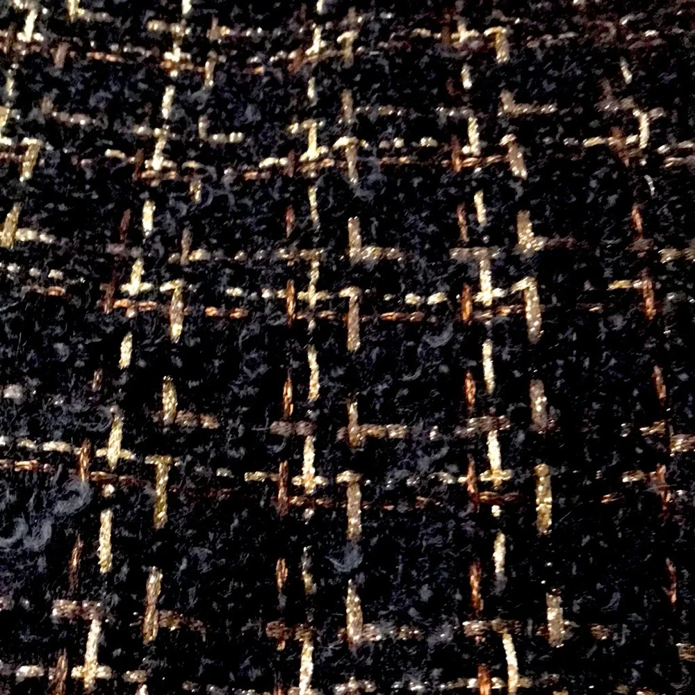 NWOT. Tweed J McLaughlin Skirt. Fabulous! Wool & mohair, w metallic thread.Sz 4.